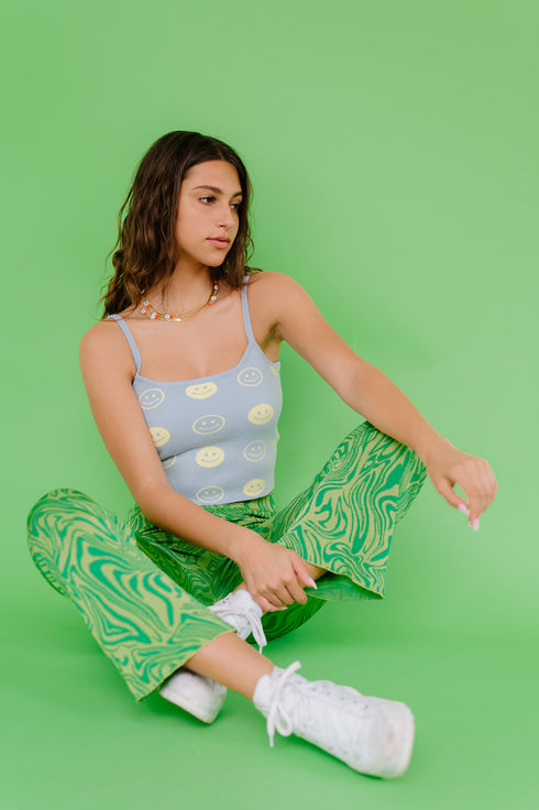 Good Days Smiley Tank // Blue